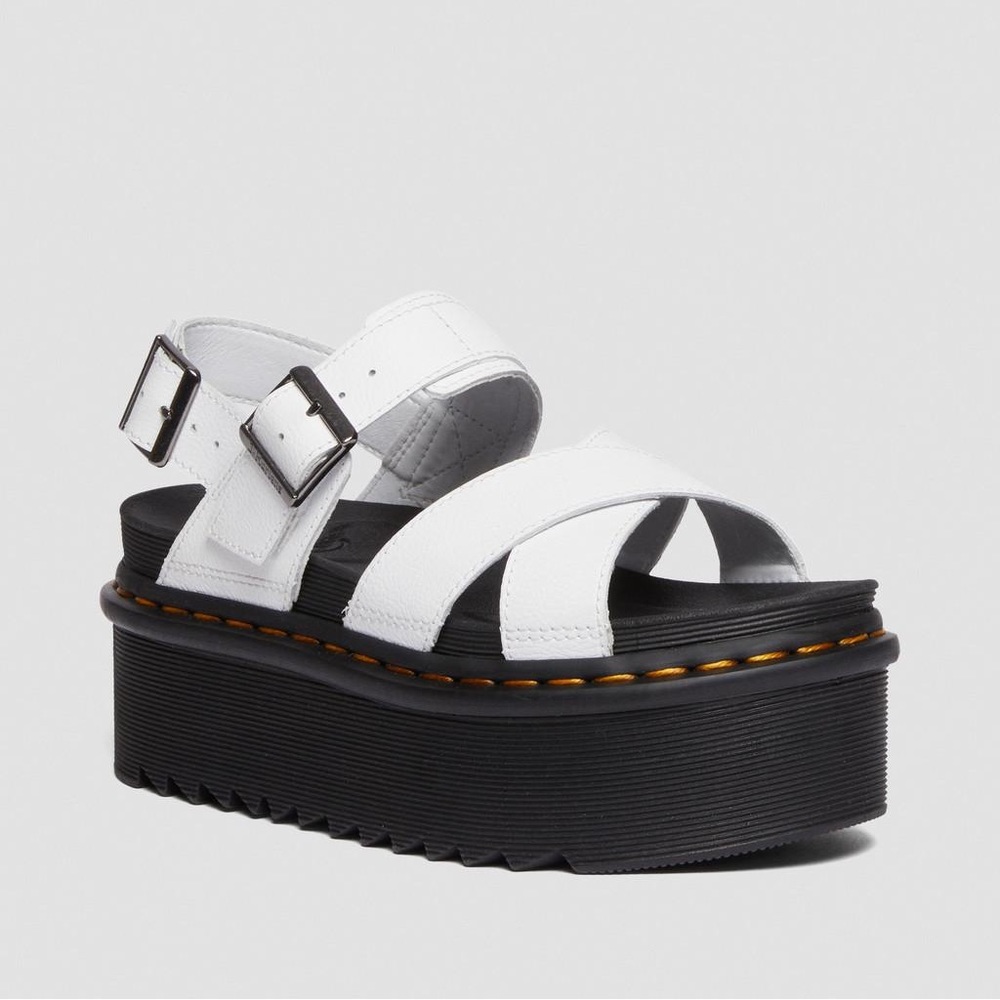 NIB Dr. Martens VOSS II ATHENA LEATHER STRAP PLATFORM SANDALS - SZ 9